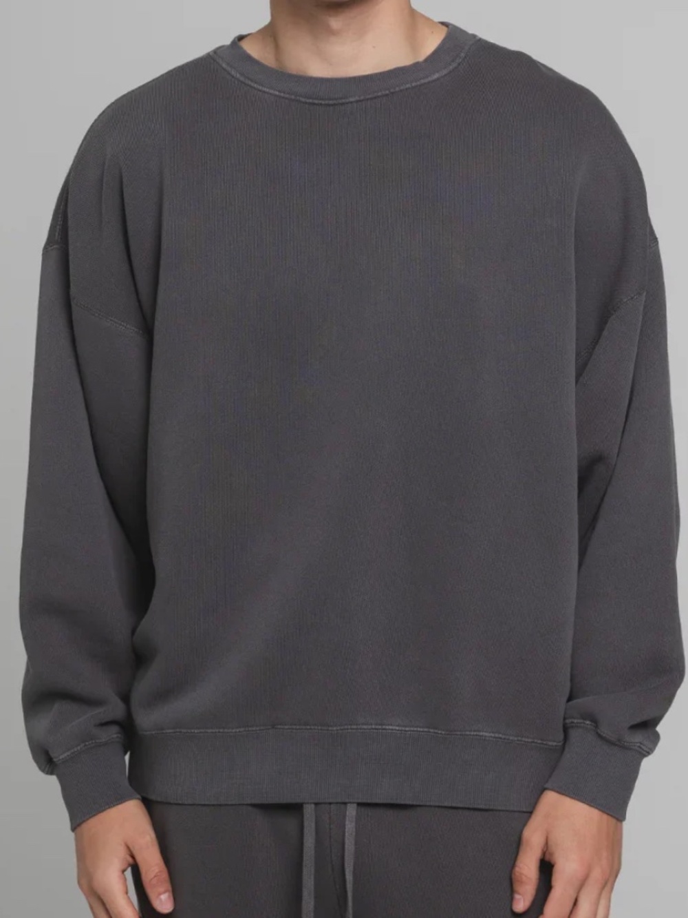 Elwood Core Oversize Crewneck Sweatshirt Vintage Grey Size Medium Unisex NWT